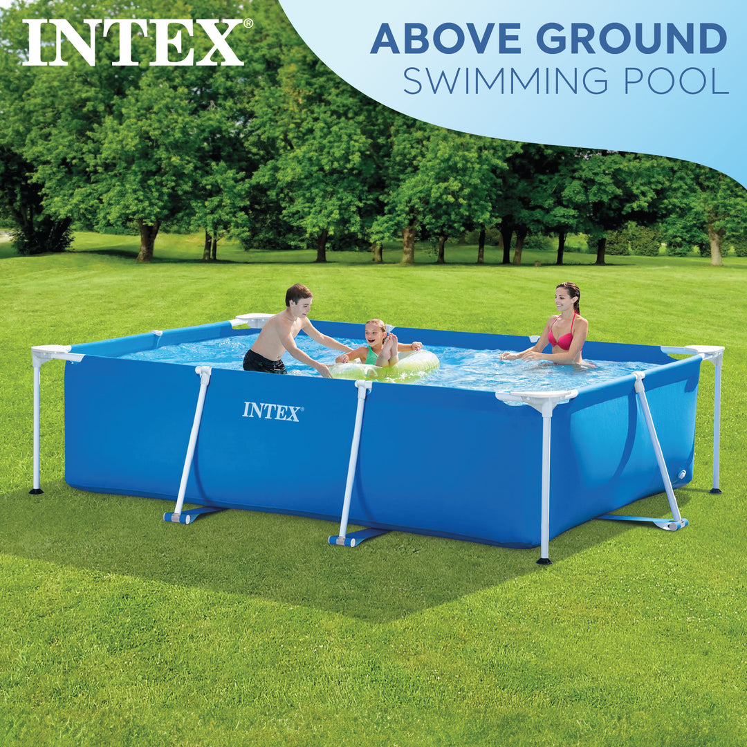 Intex 9.8' x 29.5" Rectangular Frame Above Ground Outdoor Backyard Swimming Pool