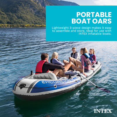 Intex 69625E 54 Inch Paddle 2 Piece Dual Purpose Inflatable Boat Oars, Pair - VMInnovations