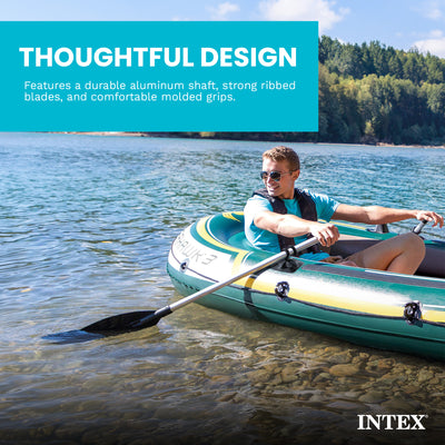 Intex 69625E 54 Inch Paddle 2 Piece Dual Purpose Inflatable Boat Oars, Pair - VMInnovations