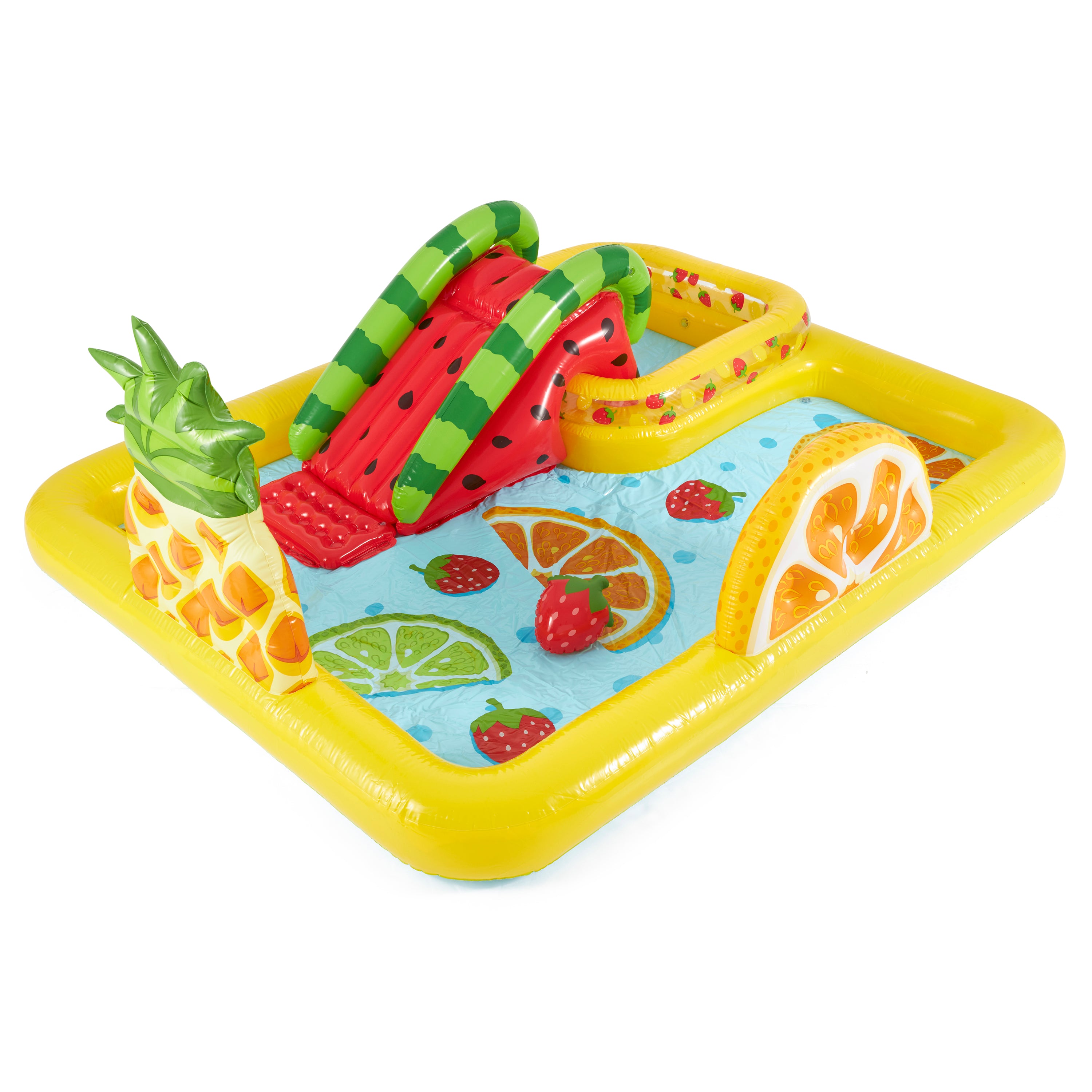 Intex Fun'N Fruity Inflatable Kiddie Pool Play Center Slide (Open Box) (2 Pack) - VMInnovations