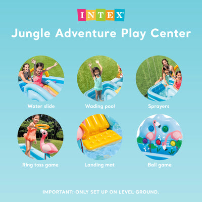 Intex 96" x 78" x 28" Inflatable Jungle Adventure Play Spray Pool (Open Box)