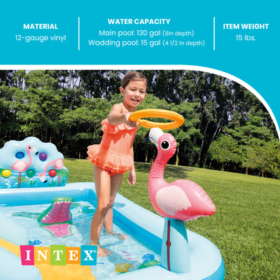 Intex 96" x 78" x 28" Inflatable Jungle Adventure Play Center Spray Kiddie Pool