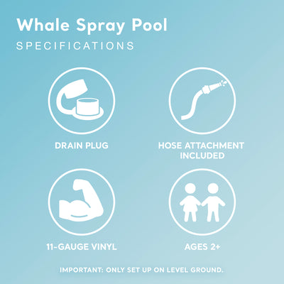 Intex 79" x 77" x 36" Inflatable Whale Spray Kiddie Pool for Kids 2+ (Open Box)