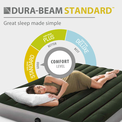 Intex Dura-Beam Downy Airbed with Built-In Foot Pump, Full Size (Open Box) - VMInnovations