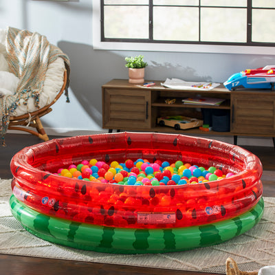 Intex Inflatable Kiddie Watermelon Pool with Multi-Colored Fun Ballz, 100 Pack