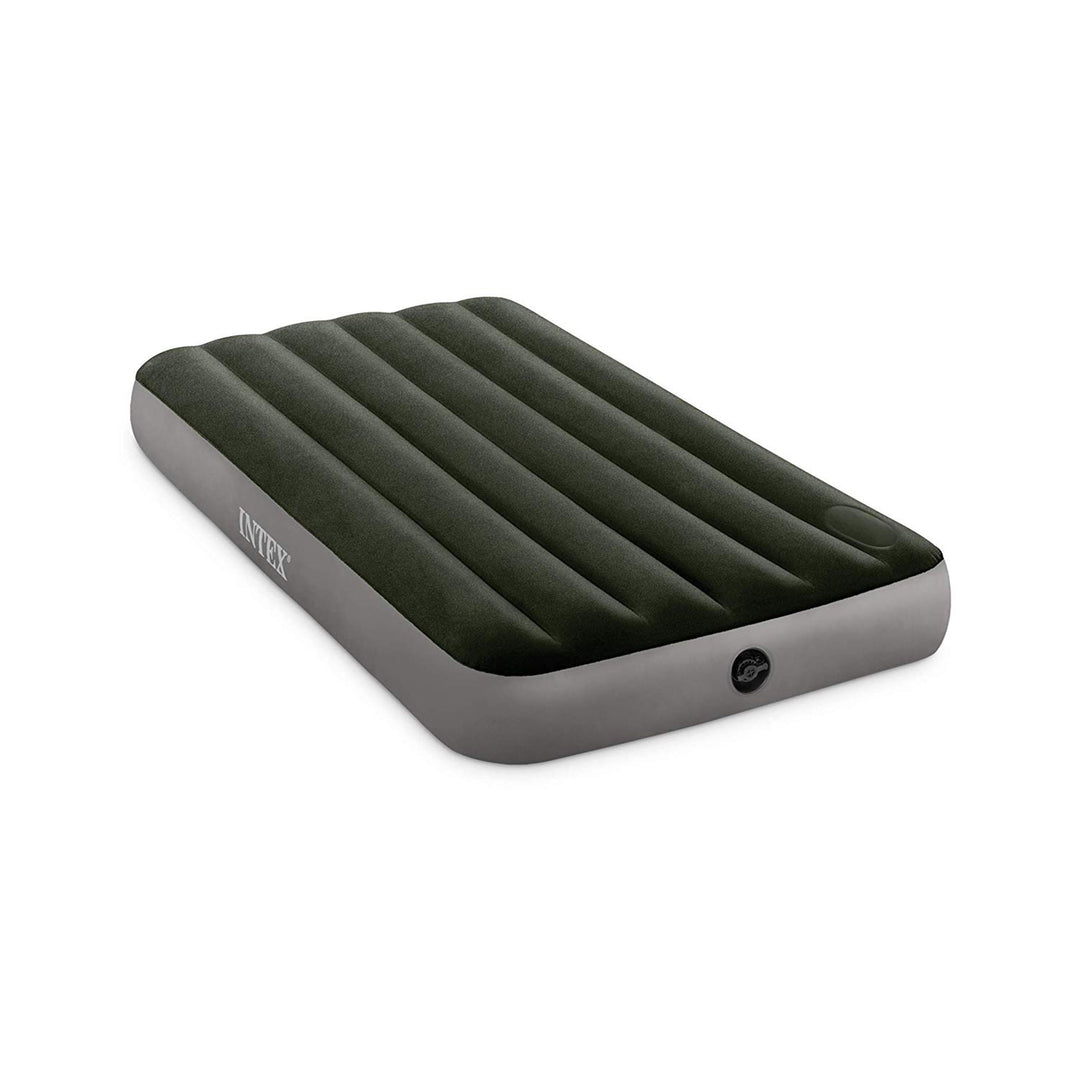 Intex 64763E Standard Dura Beam Downy Air Mattress Bed w/ Built In Pump, Queen