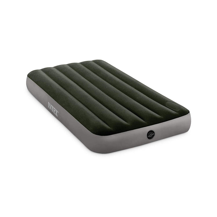 Intex 64763E Standard Dura Beam Downy Air Mattress Bed w/ Built In Pump, Queen