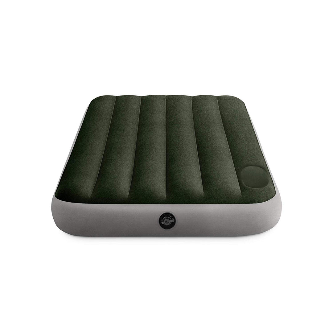 Intex 64763E Standard Dura Beam Downy Air Mattress Bed w/ Built In Pump, Queen