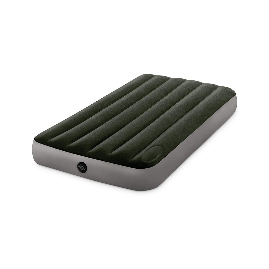 Intex 64763E Standard Dura Beam Downy Air Mattress Bed w/ Built In Pump, Queen