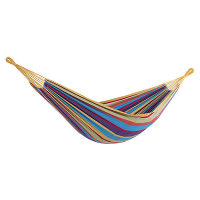 Vivere Brazilian Style Cotton One Person Outdoor Backyard Hammock, Tropical