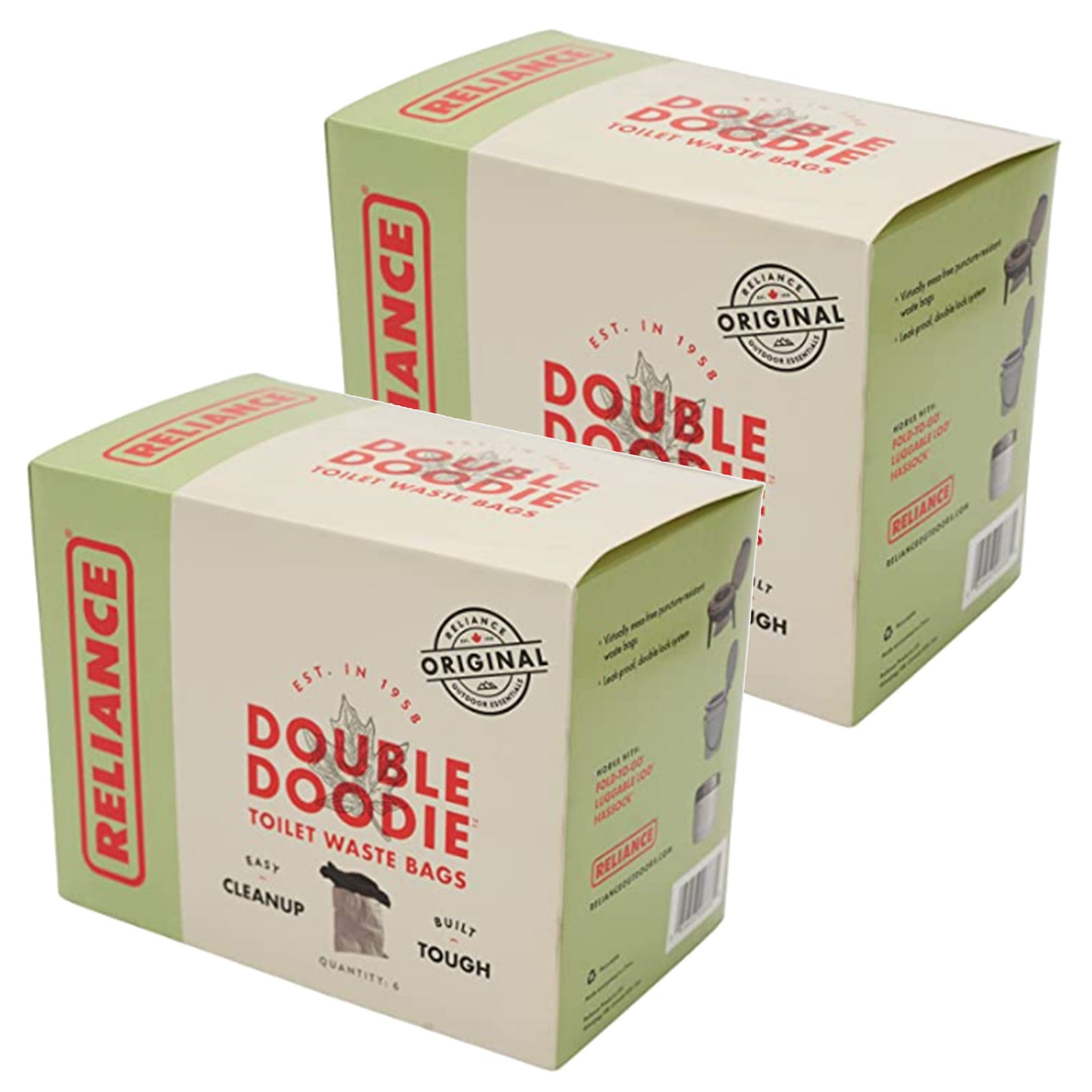 Reliance 2683-13 Double Doodie 2 Liter Portable Toilet Waste Bags (12 Bags) - VMInnovations