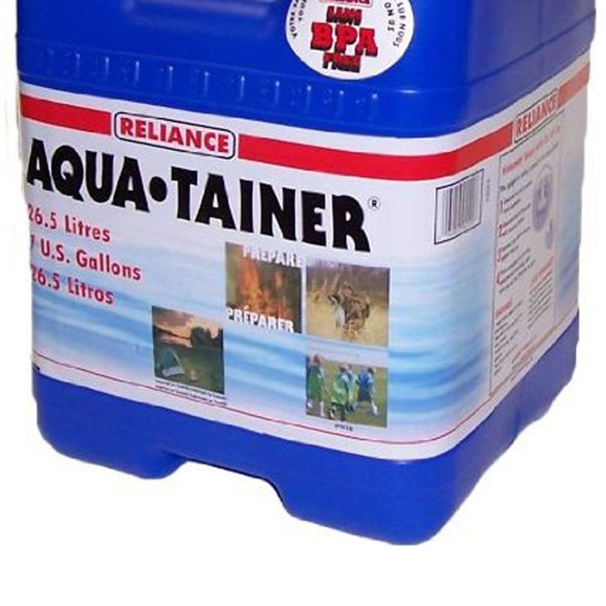 Reliance Products Aqua Tainer 7 Gallon Water Storage Container Tank (3 Pack)