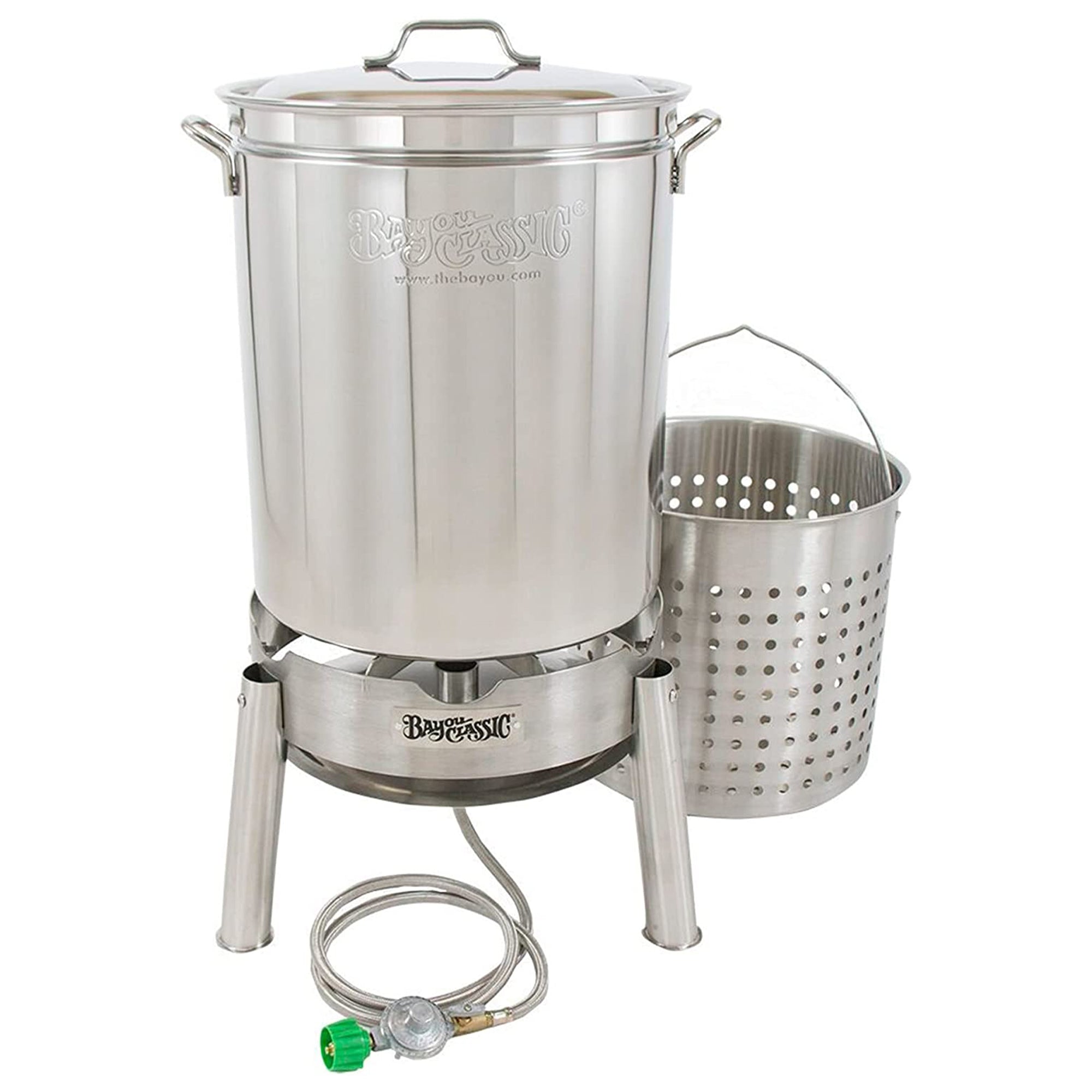 Bayou Classic 60 Quart Stainless Boil Steamer Cooker and Basket Kit (Used) - VMInnovations