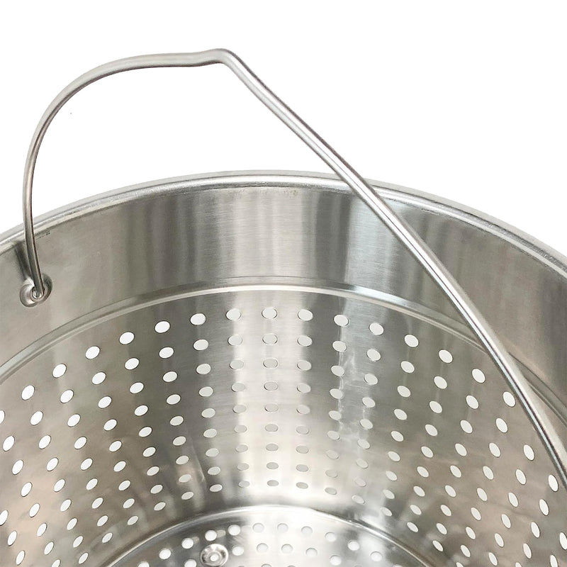 Bayou Classic 60 Quart Stainless Boil Steamer Cooker and Basket Kit (Used)