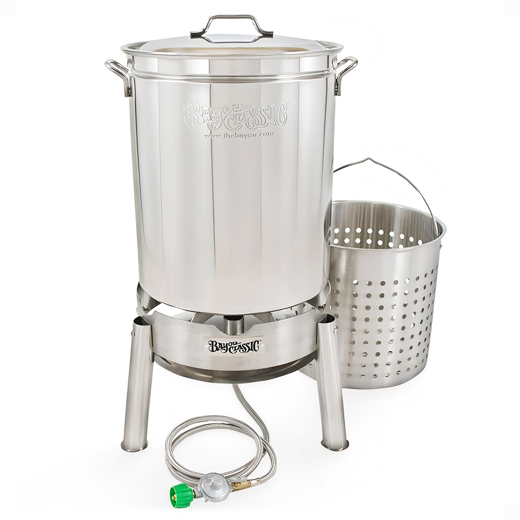Bayou Classic 60 Quart Stainless Boil Steamer Cooker and Basket Kit (Open Box)