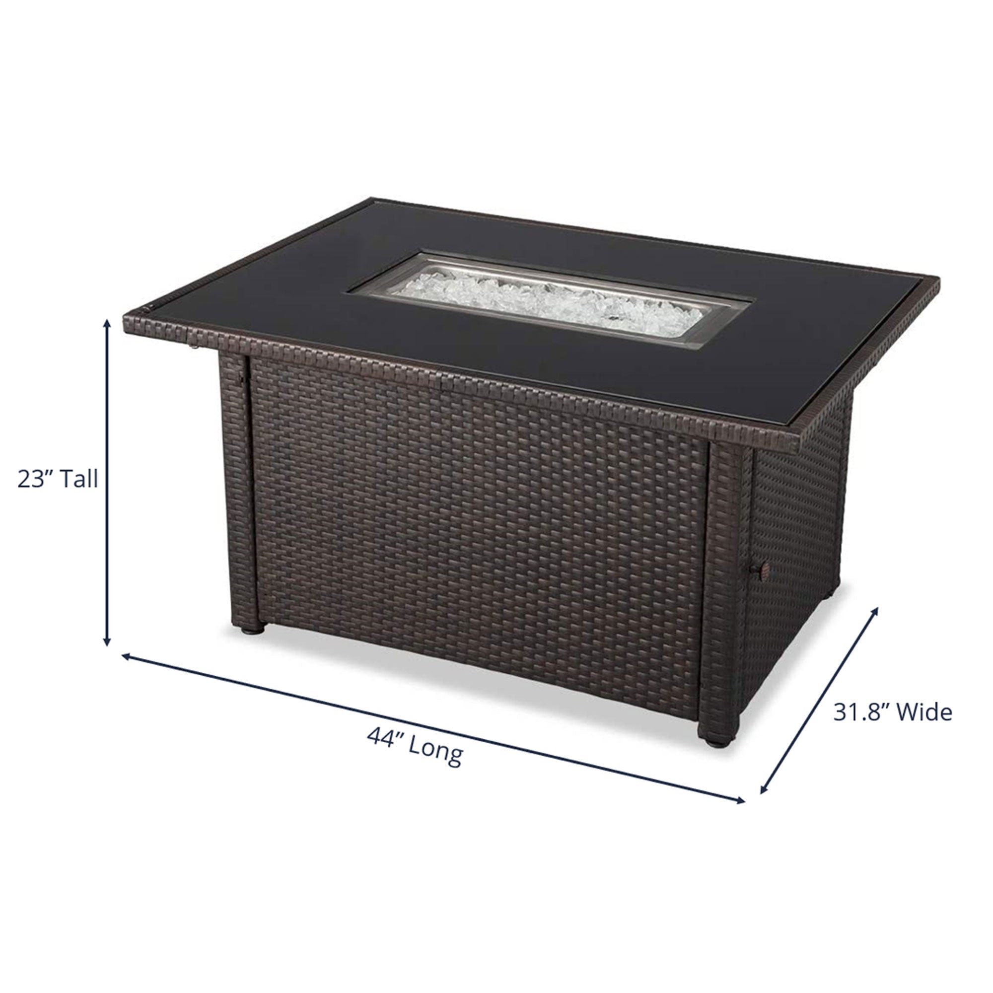 Endless Summer 44 x 32 inch Rectangular Patio Gas Fire Pit Table (For Parts) - VMInnovations