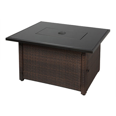 Endless Summer 40,000 BTU LP Gas Outdoor Fire Pit Table, Brown/Black(Open Box)
