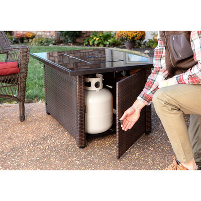 Endless Summer 44 x 32 inch Rectangular Patio Gas Fire Pit Table (Open Box)