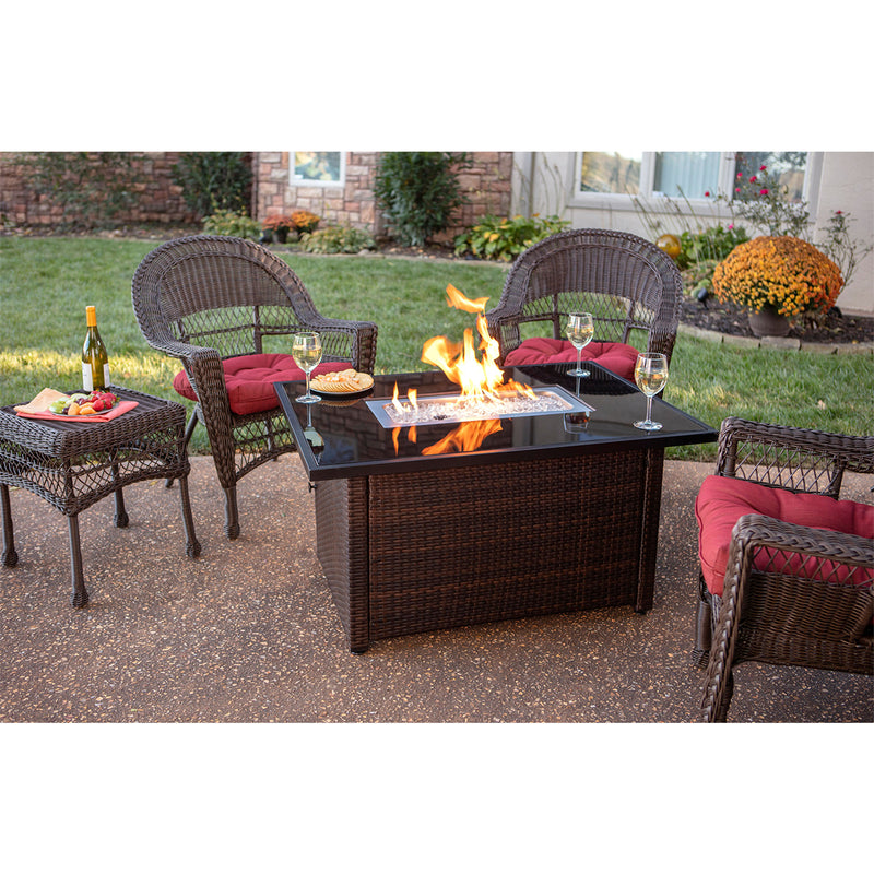 Endless Summer 44 x 32 inch Rectangular Patio Gas Fire Pit Table (For Parts)