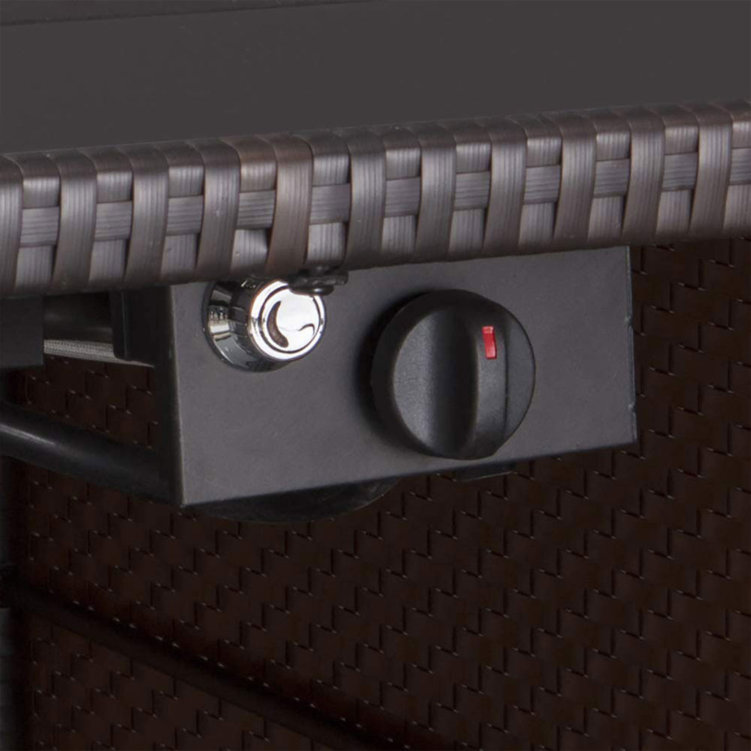 Endless Summer 40,000 BTU LP Gas Outdoor Fire Pit Table, Brown/Black(Open Box) - VMInnovations