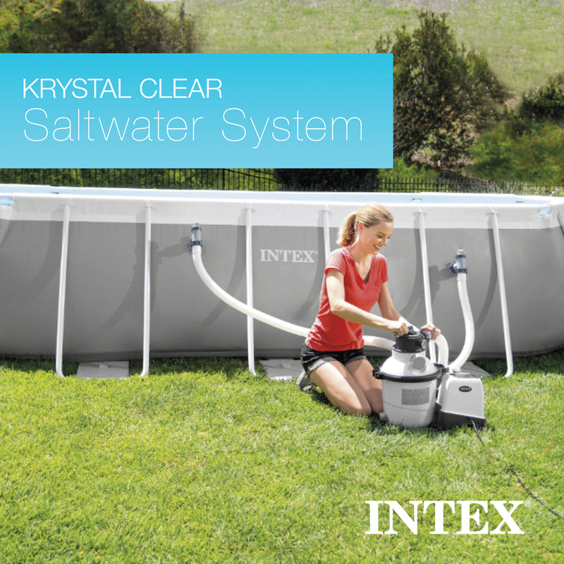 Intex 2,150 GPH Krystal Clear Saltwater System & Sand Filter Pump (Open Box)