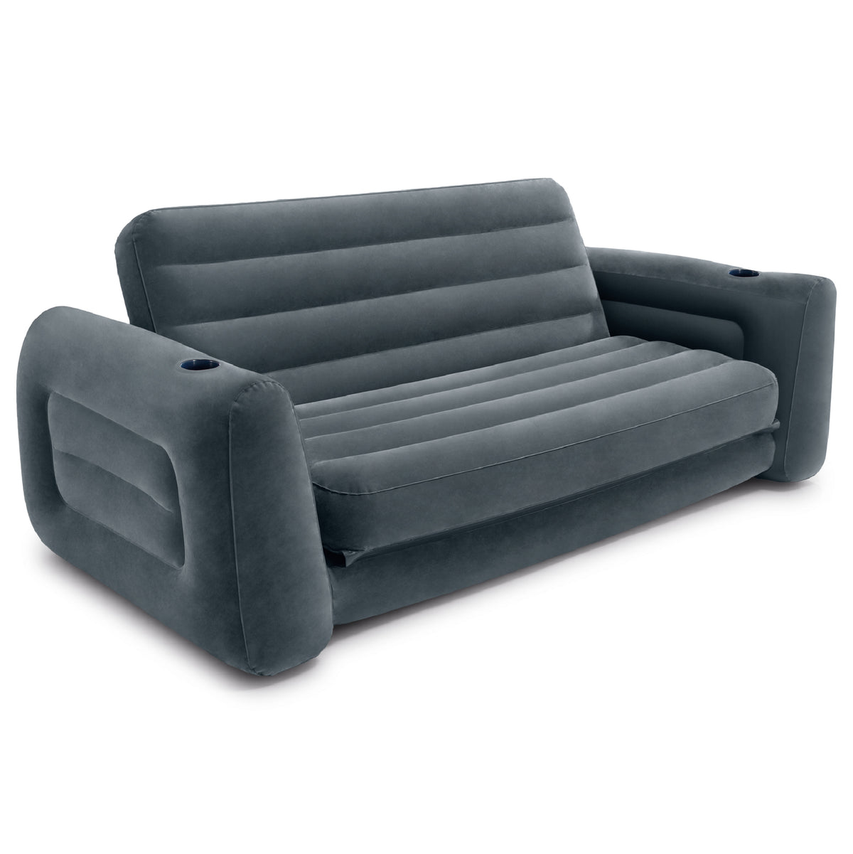 Queen Size Inflatable Pull-Out Sofa Bed Couch, Dark Gray (For Parts)