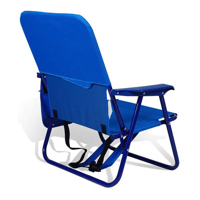 Copa Backpack Single Position Folding Beach Lounge Chair, Royal Blue (4 Pack)
