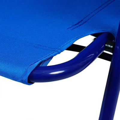 Copa Backpack Single Position Folding Beach Lounge Chair, Royal Blue (2 Pack)