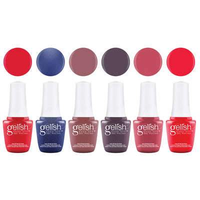 Gelish Nail Curing LED Lamp, Basix Polish Kit, Top Coat Duo, Midnight Caller Set
