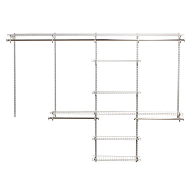 Rubbermaid 48-Inch Titanium Space Shelving and Hanging Clothes Kit (For Parts)