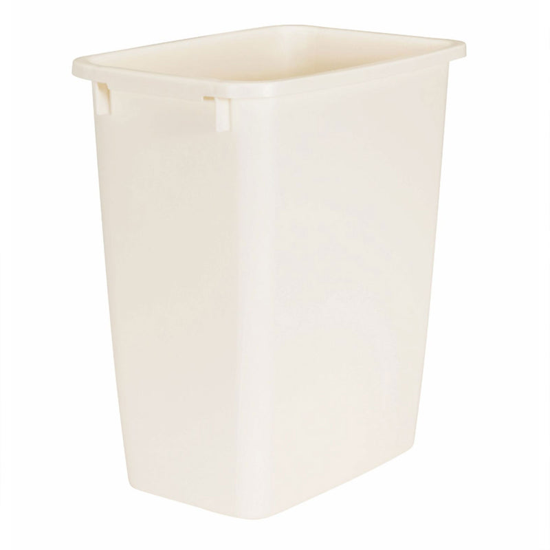 Rubbermaid 21 Quart Rectangular Kitchen Wastebasket Trash Can, Bisque (2 Pack)