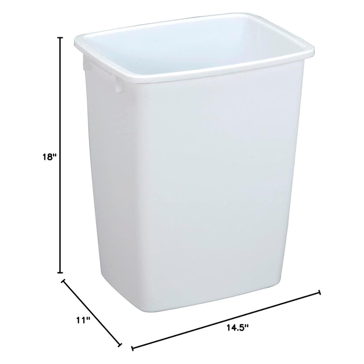Rubbermaid Open Top Wastebasket, Large Plastic Trash Bin, 36 Qt, White(Used)