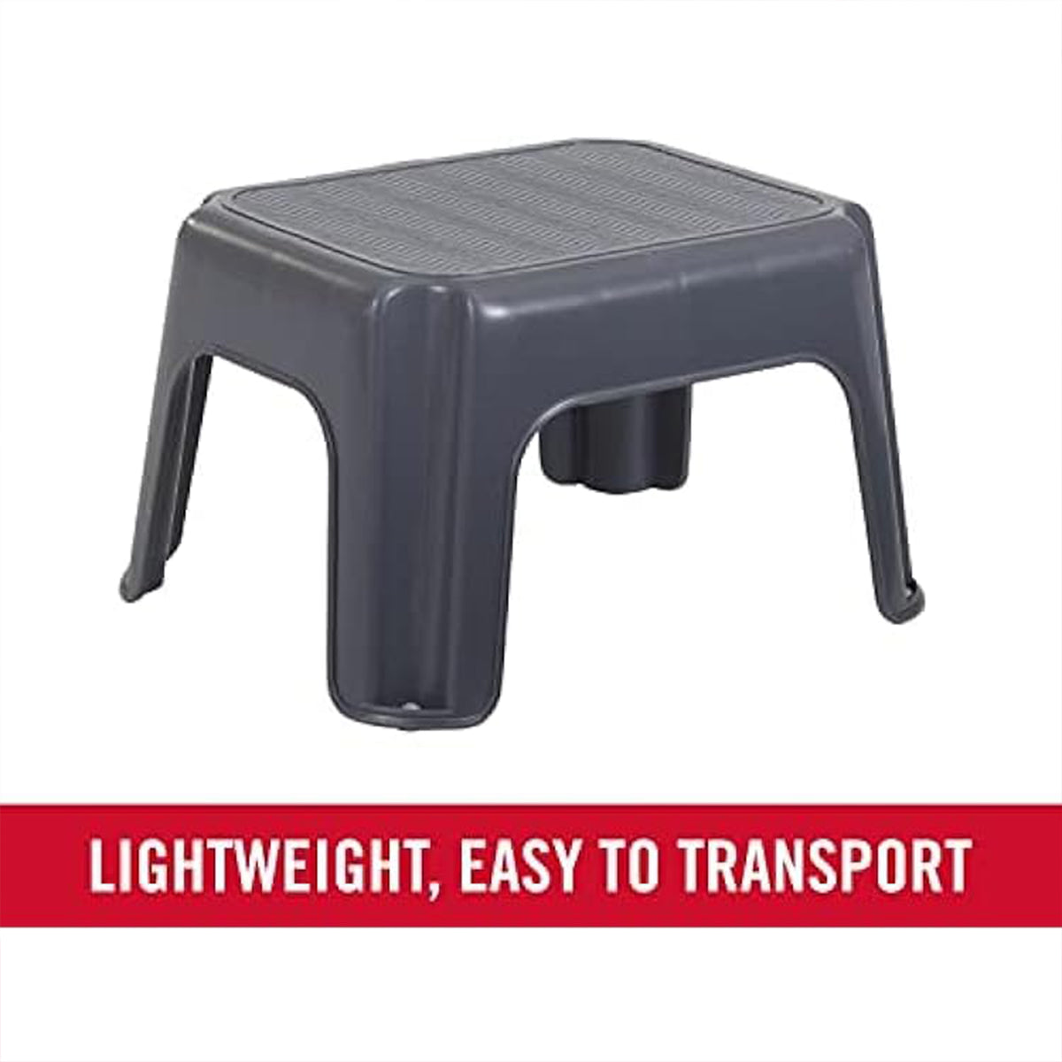 Rubbermaid Durable Plastic Step Stool w/ 250-LB Weight Capacity, Gray (4 Pack)