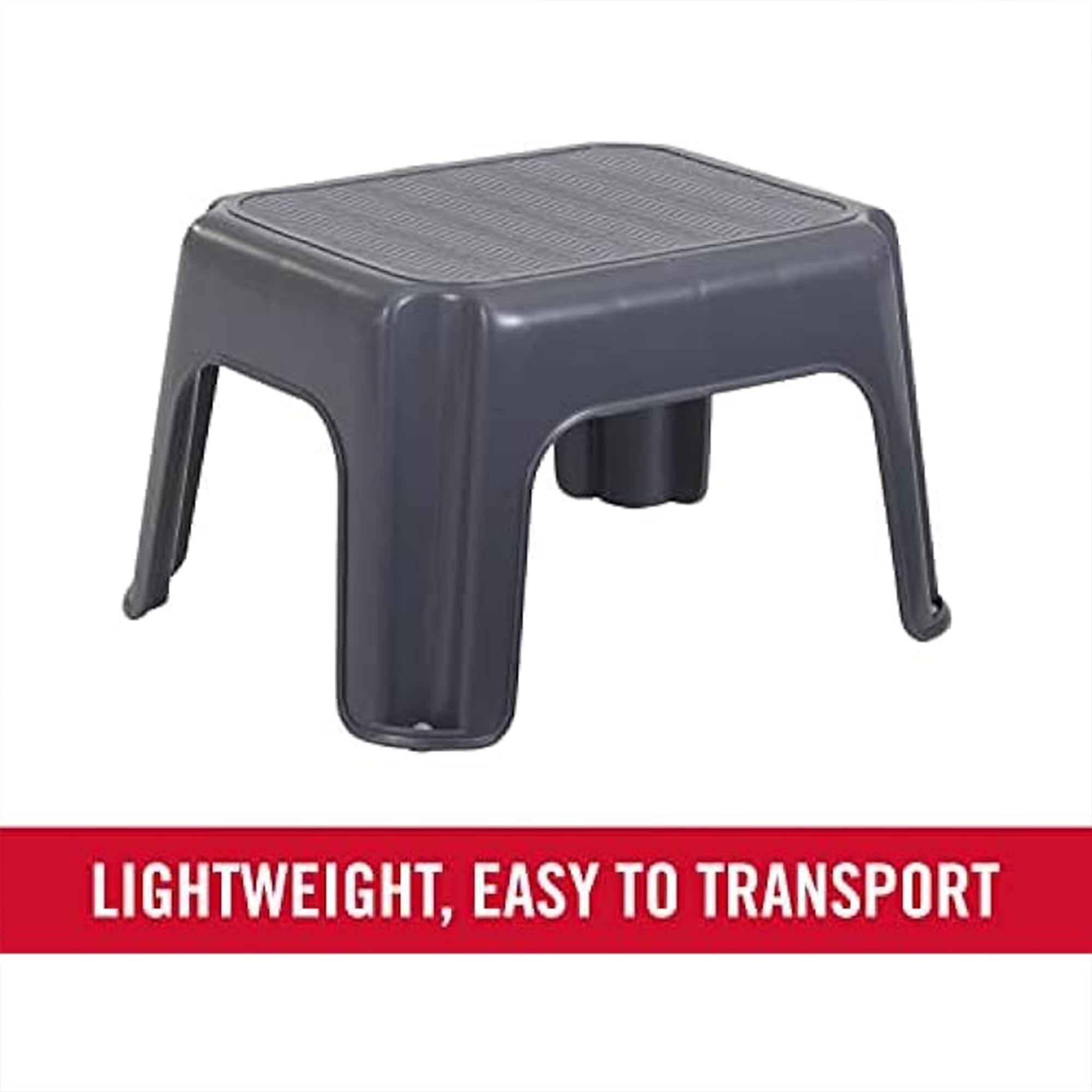 Rubbermaid Durable Plastic Step Stool w/ 250-LB Weight Capacity, Gray (3 Pack)