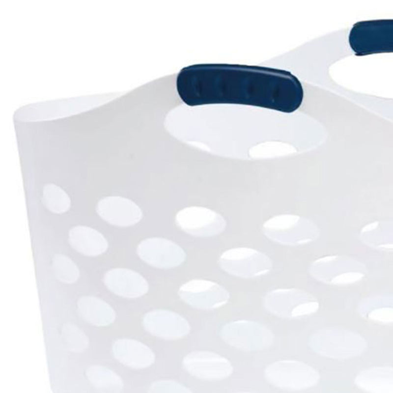 Rubbermaid 1.5 Capacity Flex N Carry Flexible Laundry Basket, White (Used)
