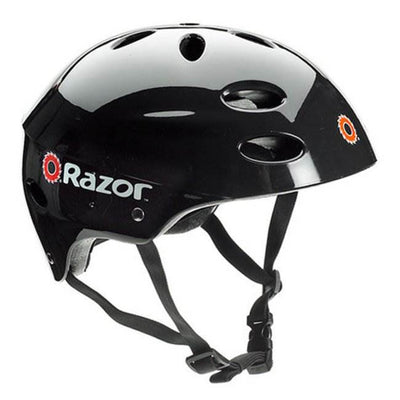 Razor Pocket Mod Mini Electric Scooter & Black Helmet & Rainbow Elbow, Knee Pads