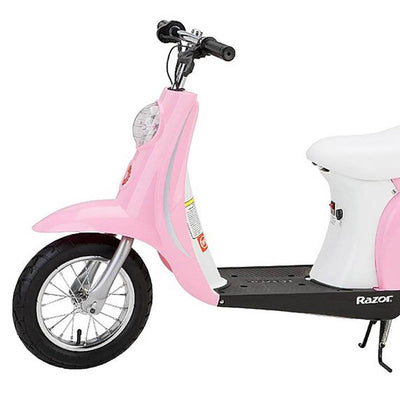 Razor Pocket Mod Electric Retro Scooter + Youth Sport Helmet + Elbow & Knee Pads - VMInnovations