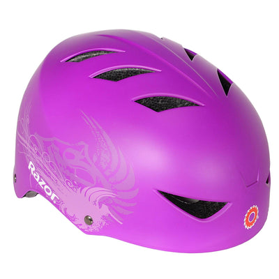 Razor Pocket Mod Electric Retro Scooter + Youth Sport Helmet + Elbow & Knee Pads - VMInnovations