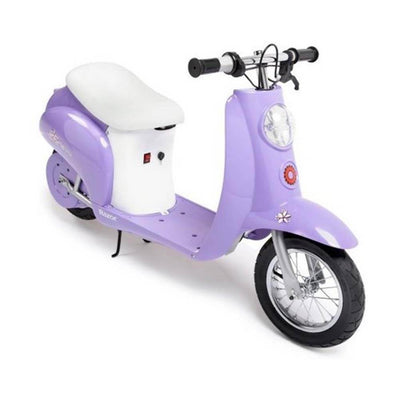 Razor Pocket Mod Mini Euro 24V Electric Kid Scooter w/ Helmet, Elbow & knee pads