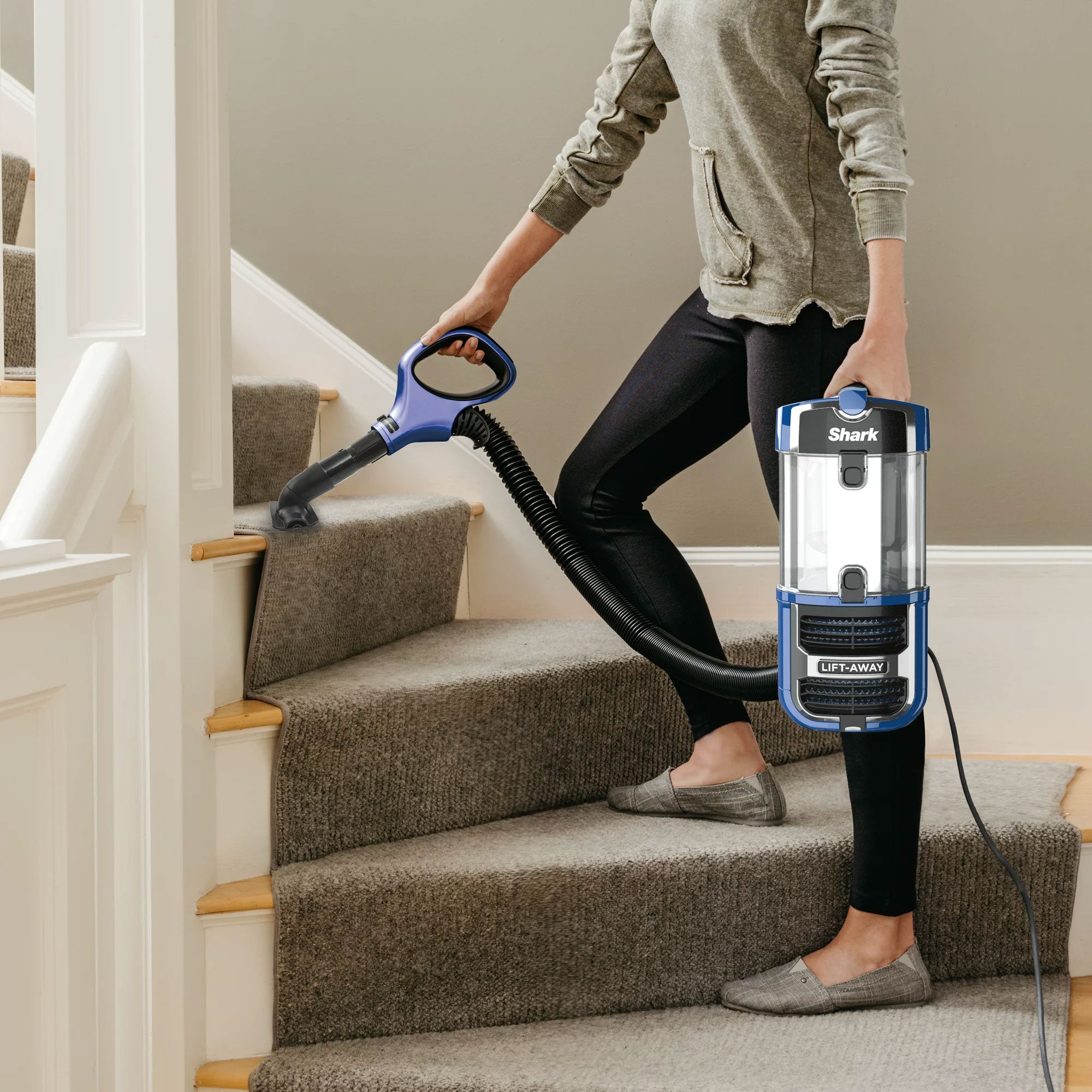 SharkNinja Navigator Lift-Away/Upright Vacuum with Self-Cleaning Brushroll, Blue