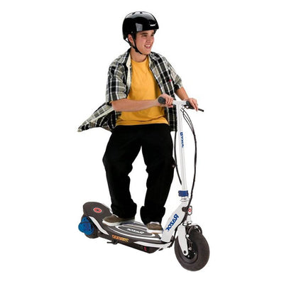 Razor Power Core E100 Kids Ride On Electric Motor Scooter w/ Helmet & Pads, Blue