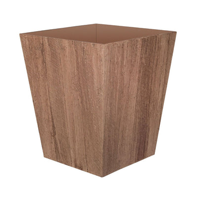 Suncast 16 Inch Farmington Rustic Wood Finish Garden Planter, Brown (4 Pack)