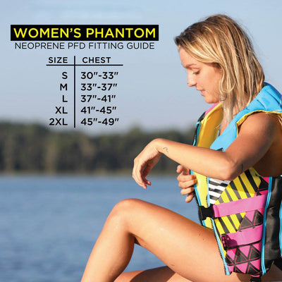 Body Glove Phantom USCGA Neoprene Protective PFD Life Vest Small, Pink/Black