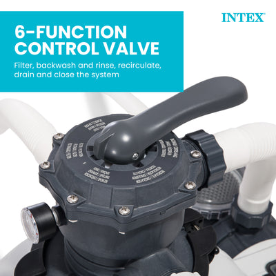 Intex 1600 GPH Krystal Clear Pool Saltwater System & Sand Filter Pump(Open Box) - VMInnovations