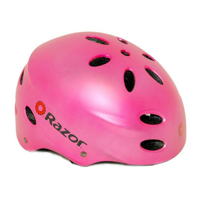 Razor Electric Power Kids Scooter, Pink & Youth Sport Helmet & Elbow & Knee Pads - VMInnovations