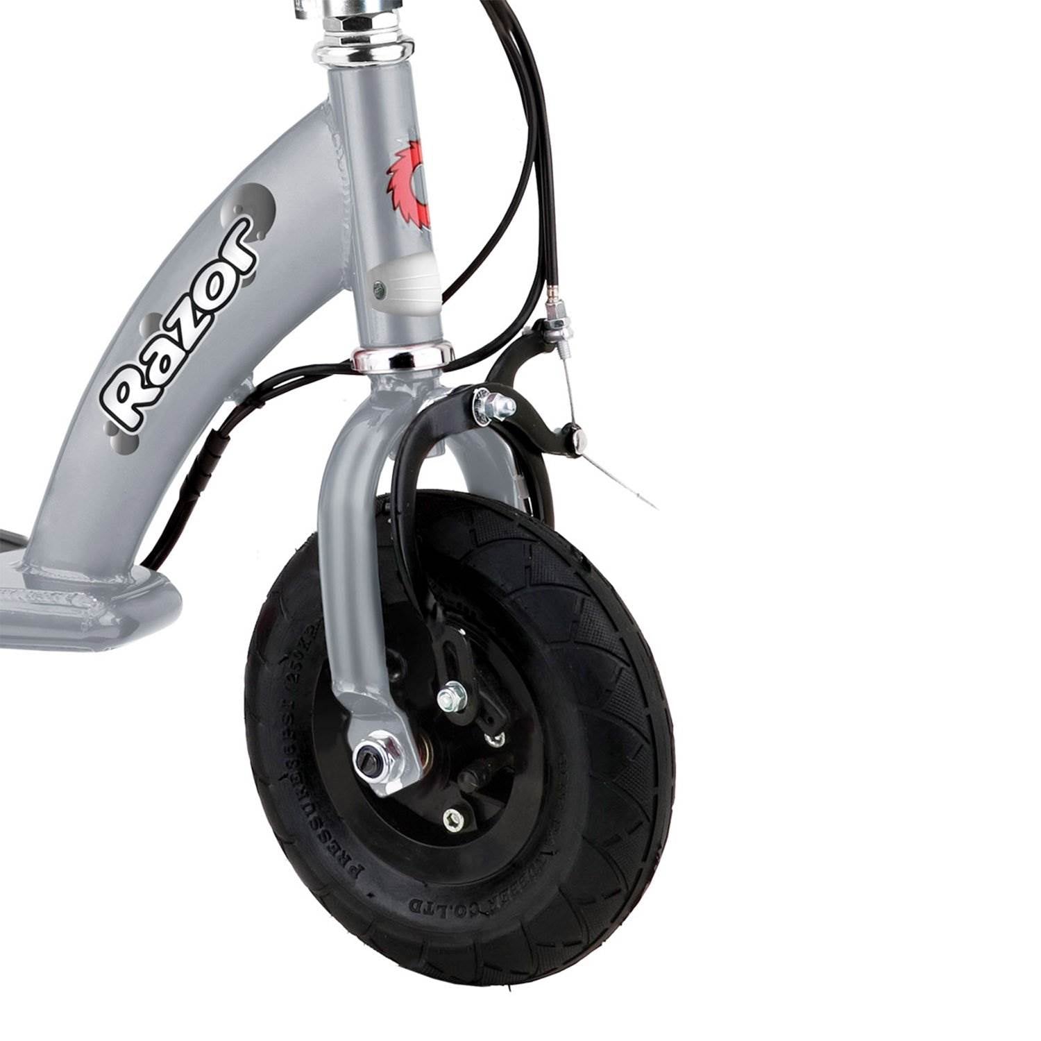 Razor Electric Kids Scooter, Silver & Youth Sport Helmet & Elbow & Knee Pads - VMInnovations