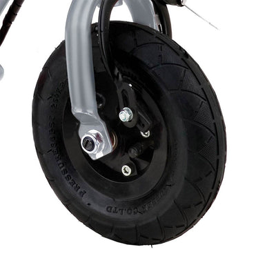 Razor E100 Motorized Silver Electric Scooter w/ Black Helmet & Deluxe Safety Set - VMInnovations