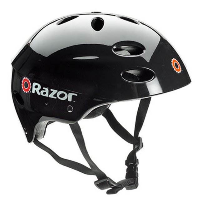 Razor E100 Motorized Silver Electric Scooter w/ Black Helmet & Deluxe Safety Set - VMInnovations