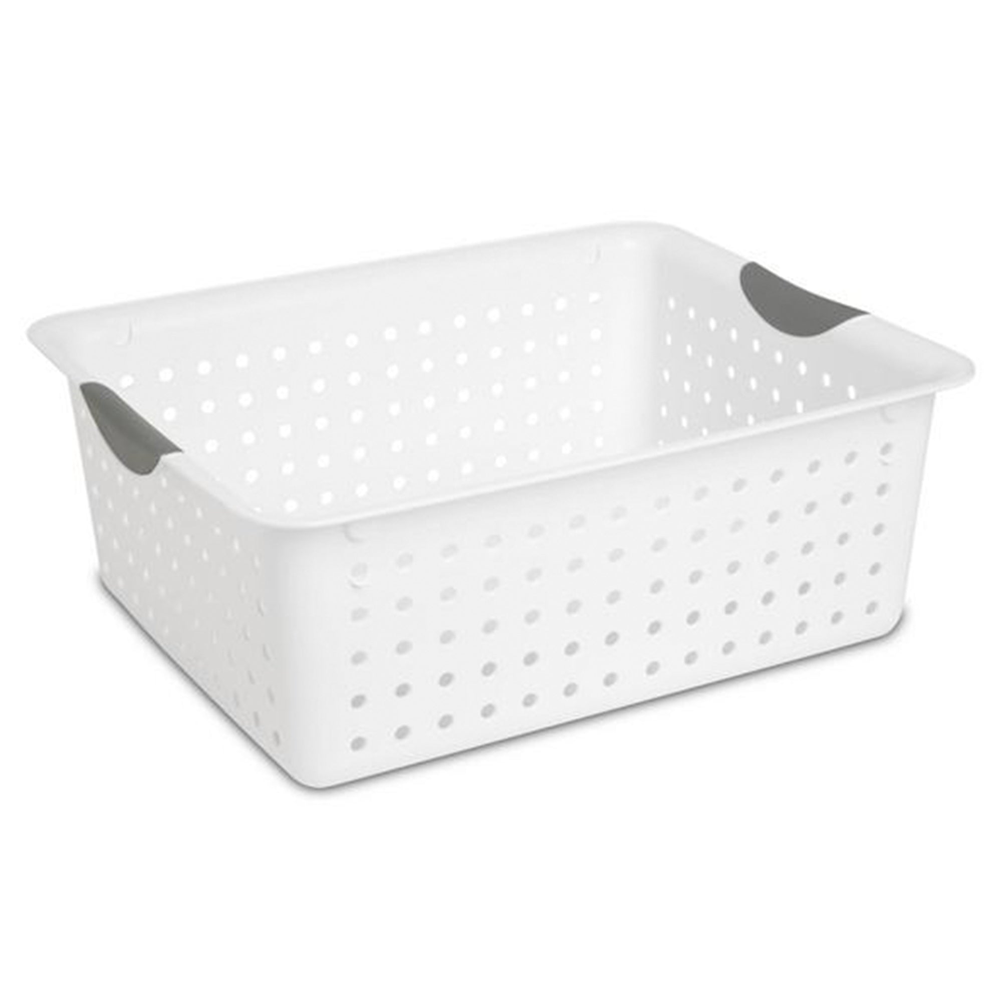 Sterilite Set of Ultra Plastic Storage Bin Baskets w/ Handles, 12 Large, 12 Deep