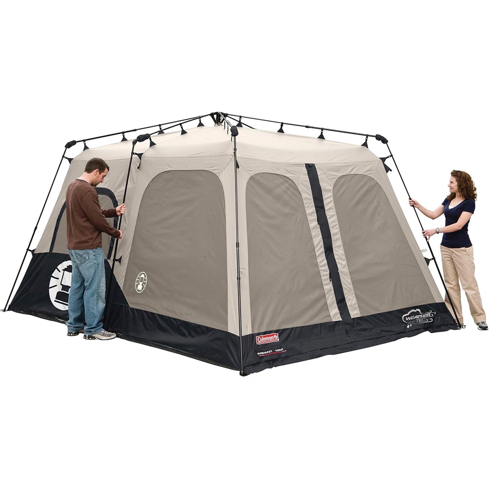 Coleman 8 Person Instant Cabin Tent, Outdoor Family Camping Shelter (Open Box) - VMInnovations